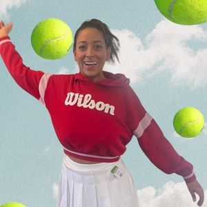 Red Wilson Cropped hoodie